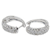 K18WG ホワイトゴールド ダイヤ1.00ct フープ ピアス レディース 【中古】